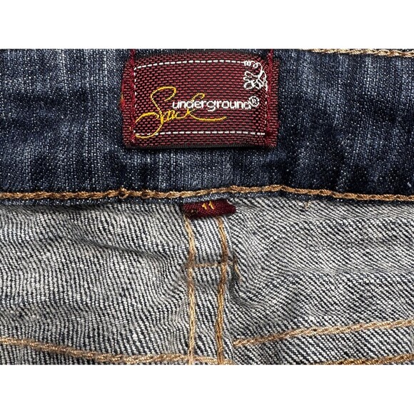 Underground Soul Jeans Juniors 11 Flare Low Rise Blue Denim Measures 31 x 30.5 - Picture 3 of 8